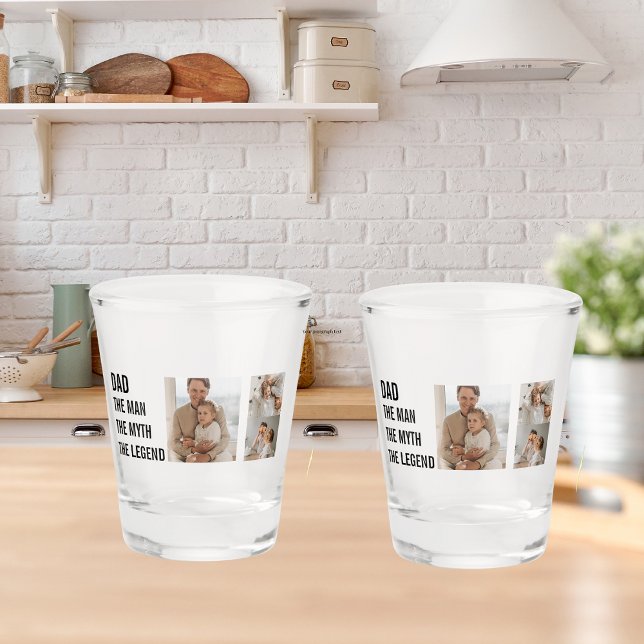 Modern Collage Photo | Dad Gift Shot Glass (Creator Uploaded)
