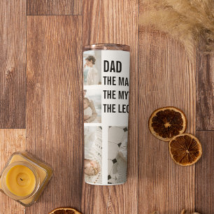 Modern Collage Photo Dad Gift Thermal Tumbler