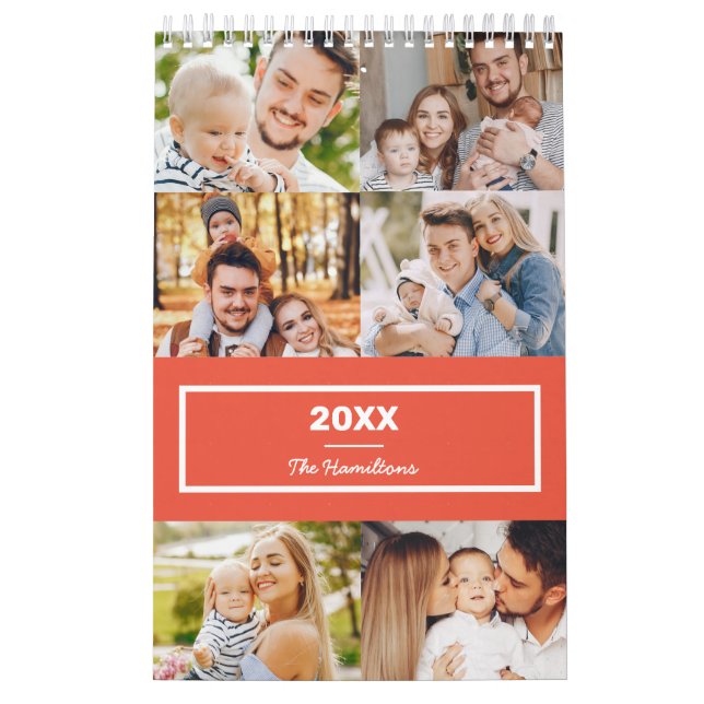 Modern Collage Photo Family 2022 Calendar (Cover)