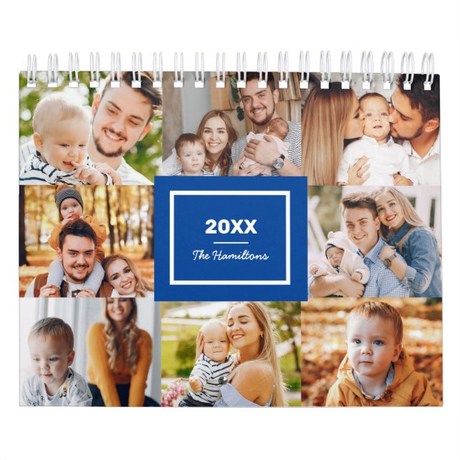 Modern Collage Photo Family 2025 Calendar (Cover)