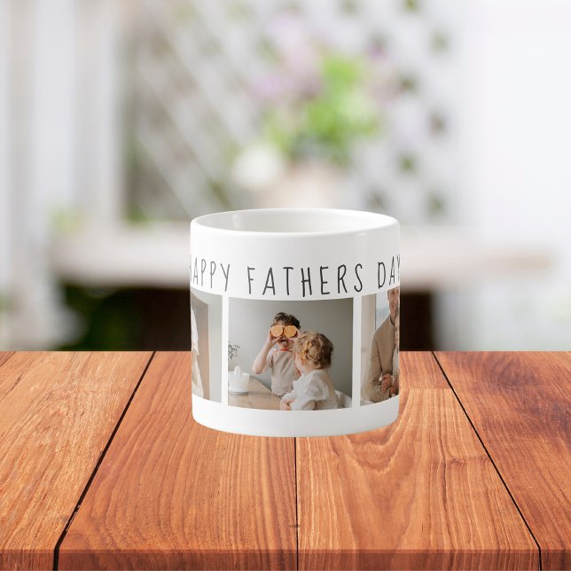 Modern Collage Photo & Happy Fathers Day Best Gift Espresso Cup (Creator Uploaded)