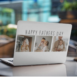Modern Collage Photo & Happy Fathers Day Best Gift HP Laptop Skin