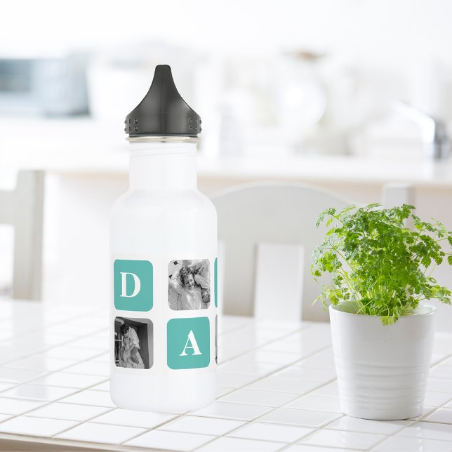 Modern Collage Photo  Happy Fathers Day Gift 532 Ml Water Bottle (Creator Uploaded)