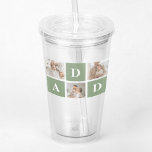 Modern Collage Photo & Happy Fathers Day Gift Acrylic Tumbler<br><div class="desc">A modern collage photo is a creative way to celebrate and honour someone special in your life, such as your father, on Father's Day. It involves compiling various photos and arranging them together in a visually appealing manner to create a cohesive and meaningful composition. To create a modern collage photo...</div>