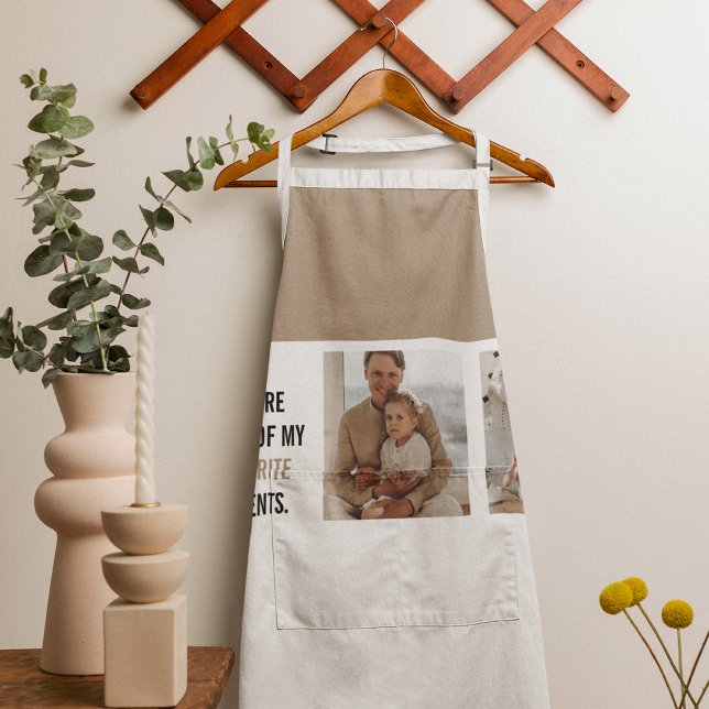 Modern Collage Photo & Happy Fathers Day Gift Apron (Creator Uploaded)