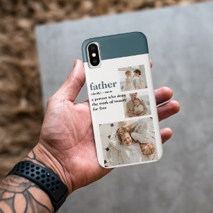 Modern Collage Photo Happy Fathers Day Gift Case-Mate iPhone Case