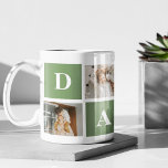 Modern Collage Photo & Happy Fathers Day Gift Coffee Mug<br><div class="desc">A modern collage photo is a creative way to celebrate and honour someone special in your life, such as your father, on Father's Day. It involves compiling various photos and arranging them together in a visually appealing manner to create a cohesive and meaningful composition. To create a modern collage photo...</div>