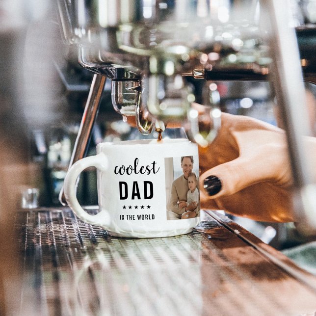 Modern Collage Photo Happy  Fathers Day Gift Espresso Cup (Creator Uploaded)