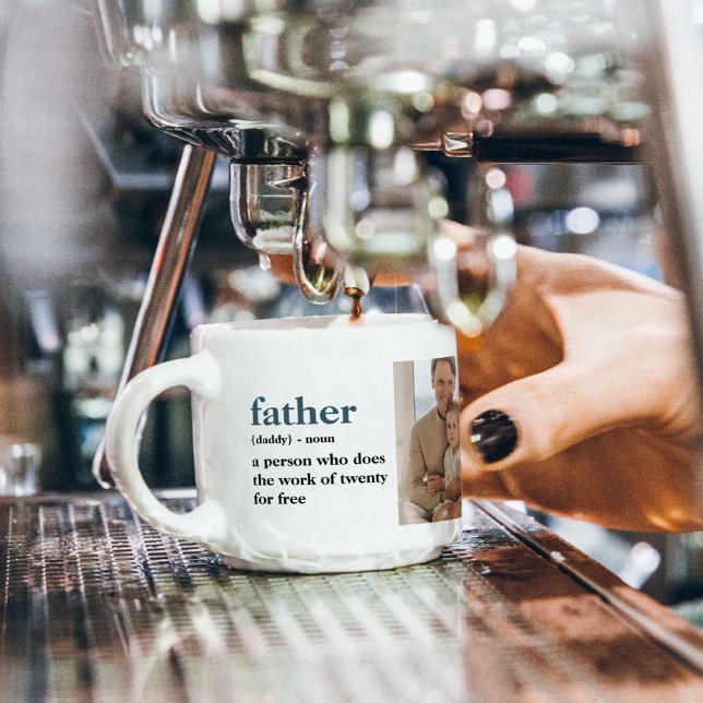 Modern Collage Photo Happy Fathers Day Gift Espresso Cup (Creator Uploaded)