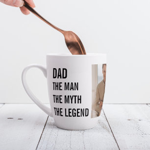 Modern Collage Photo & Happy Fathers Day Gift Latte Mug