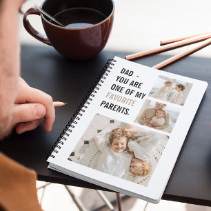 Modern Collage Photo & Happy Fathers Day Gift Notebook