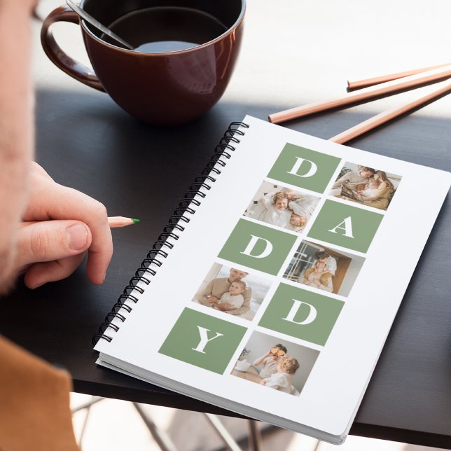 Modern Collage Photo & Happy Fathers Day Gift Notebook (Creator Uploaded)