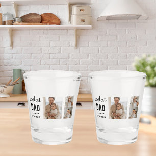 Modern Collage Photo Happy  Fathers Day Gift Shot Glass