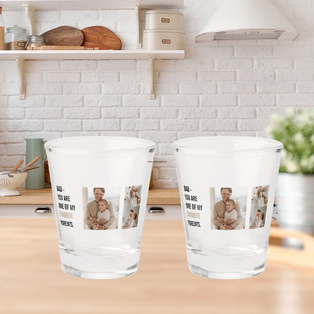 Modern Collage Photo & Happy Fathers Day Gift Shot Glass (Creator Uploaded)