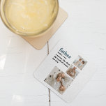 Modern Collage Photo Happy Fathers Day Gift Square Paper Coaster<br><div class="desc">modern collage photo happy Fathers Day gift with green can be a beautiful and meaningful way to show your dad how much he means to you. Get creative and have fun putting together a personalised and thoughtful gift that he'll treasure for years to come.</div>