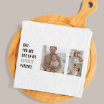 Modern Collage Photo & Happy Fathers Day Gift Tea Towel<br><div class="desc">Father's Day is a special occasion celebrated to honour fathers and father figures for their contributions to their families and society. Choosing the perfect gift for Father's Day can be a challenging task,  but a thoughtful and heartfelt gift can make a lasting impression.</div>