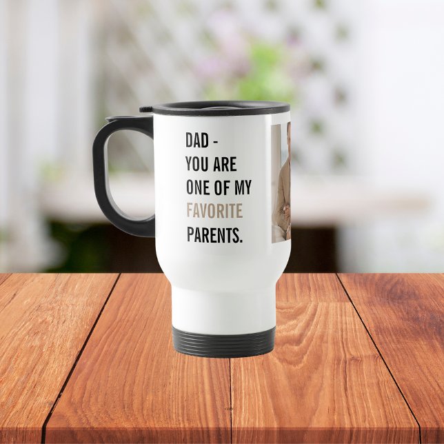 Modern Collage Photo & Happy Fathers Day Gift Travel Mug (Creator Uploaded)