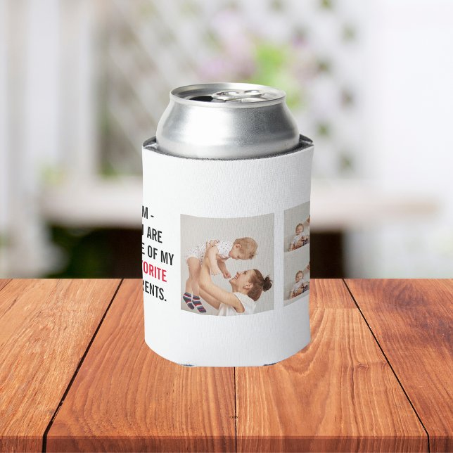 Modern Collage Photo & Happy Mothers Day Gift Can Cooler (Creator Uploaded)