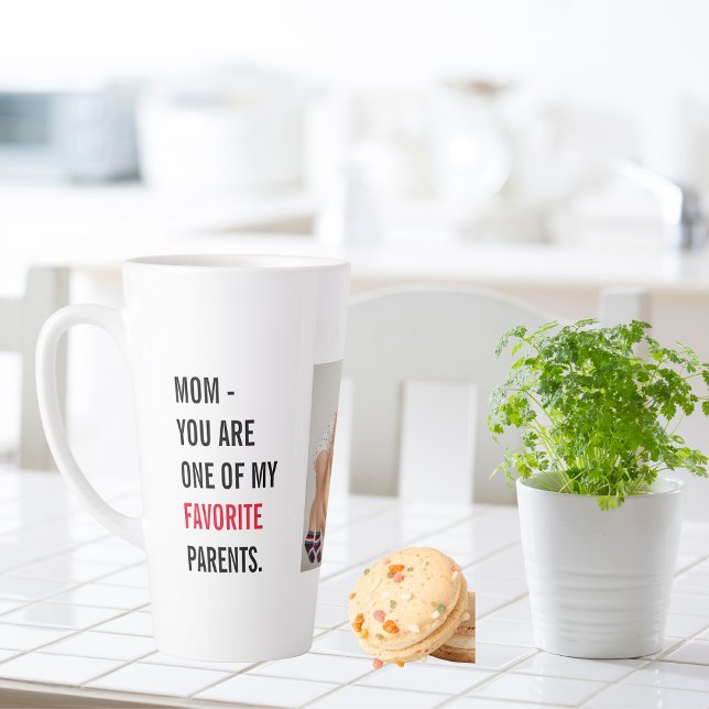 Modern Collage Photo & Happy Mothers Day Gift Latte Mug (Creator Uploaded)