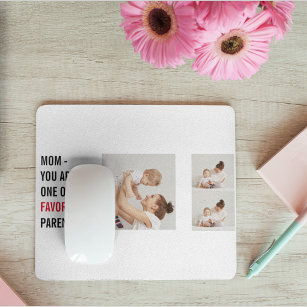 Modern Collage Photo & Happy Mothers Day Gift Mouse Mat