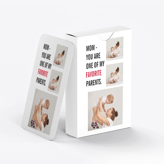 Modern Collage Photo & Happy Mothers Day Gift Playing Cards (Creator Uploaded)