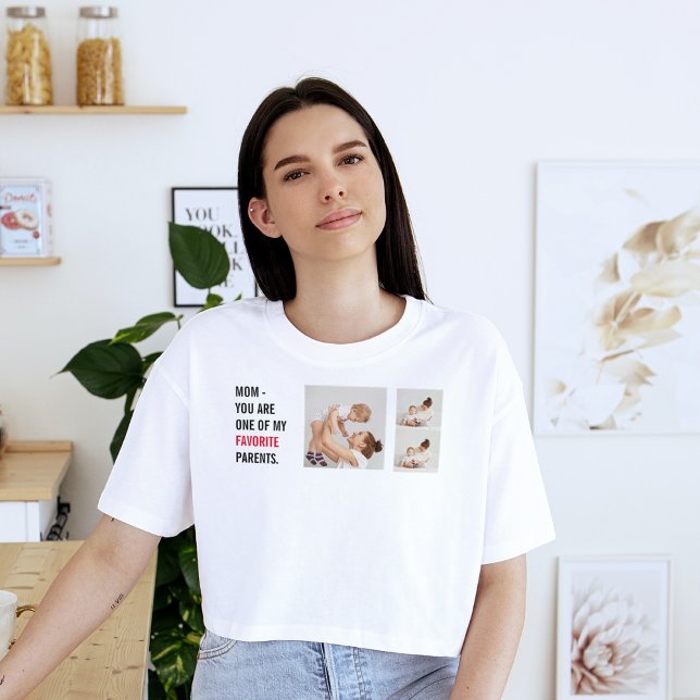 Modern Collage Photo & Happy Mothers Day Gift T-Shirt (Creator Uploaded)
