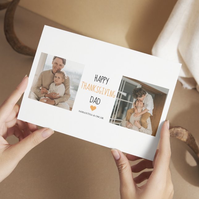 Modern Collage Photo & Happy Thanksgiving Dad (Creator Uploaded)