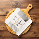 Modern Collage Photo Happy Thanksgiving Grandma Tea Towel<br><div class="desc">Celebrate Thanksgiving with a heartfelt gift that Grandma will treasure! This personalised frosted glass mug features a warm “Happy Thanksgiving Grandma” message with a sweet heart accent. Add your names for a thoughtful touch that makes it extra special. Perfect for sipping coffee, tea, or cocoa during the holiday season, this...</div>