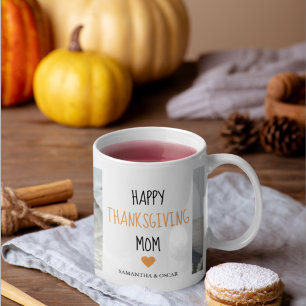 Modern Collage Photo Happy Thanksgiving Mum Coffee Mug