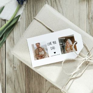 Modern Collage Photo & Love You Dad Gift Gift Tags