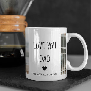 Modern Collage Photo & Love You Dad Gift Mug