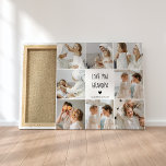 Modern Collage Photo Love You Grandpa Best Gift Canvas Print<br><div class="desc">Modern Collage Photo Love You Grandpa Best Gift</div>