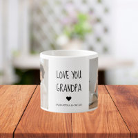 Modern Collage Photo Love You Grandpa Best Gift