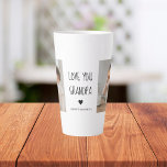 Modern Collage Photo Love You Grandpa Best Gift Latte Mug<br><div class="desc">Modern Collage Photo Love You Grandpa Best Gift</div>