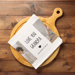 Modern Collage Photo Love You Grandpa Best Gift Tea Towel<br><div class="desc">Modern Collage Photo Love You Grandpa Best Gift</div>