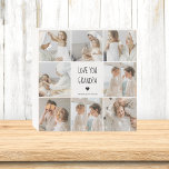 Modern Collage Photo Love You Grandpa Best Gift Wooden Box Sign<br><div class="desc">Modern Collage Photo Love You Grandpa Best Gift</div>