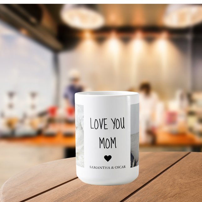 Modern Collage Photo Love You Mum Best Gift Coffee Mug (Creator Uploaded)