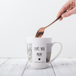 Modern Collage Photo Love You Mum Best Gift Latte Mug<br><div class="desc">If you're looking for a heartfelt and meaningful gift to show your love and appreciation for your mum, a modern collage photo could be a great choice. A modern collage photo is a unique and creative way to display your favourite memories with your mum. It typically involves combining several photos...</div>