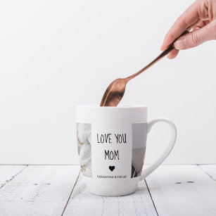 Modern Collage Photo Love You Mum Best Gift Latte Mug