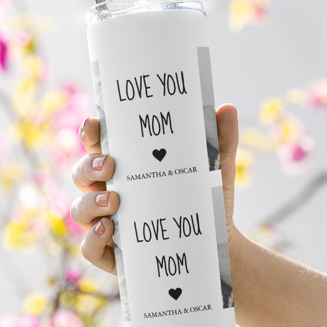 Modern Collage Photo Love You Mum Best Gift Thermal Tumbler (Creator Uploaded)