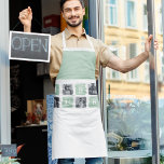 Modern Collage Photo Mint Best Hubby Gift Apron<br><div class="desc">Modern Collage Photo Mint Best Hubby Gift is a personalised gift idea for husbands that combines the beauty of a photo collage with the charm of a mint frame. This unique gift is designed to showcase the most memorable moments shared by the couple, such as their wedding day, romantic dates,...</div>