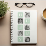 Modern Collage Photo Mint Best Hubby Gift Notebook<br><div class="desc">Modern Collage Photo Mint Best Hubby Gift is a personalised gift idea for husbands that combines the beauty of a photo collage with the charm of a mint frame. This unique gift is designed to showcase the most memorable moments shared by the couple, such as their wedding day, romantic dates,...</div>