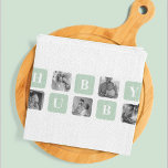 Modern Collage Photo Mint Best Hubby Gift Tea Towel<br><div class="desc">Modern Collage Photo Mint Best Hubby Gift is a personalised gift idea for husbands that combines the beauty of a photo collage with the charm of a mint frame. This unique gift is designed to showcase the most memorable moments shared by the couple, such as their wedding day, romantic dates,...</div>