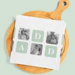 Modern Collage Photo Mint & Happy FathersDay Gift Tea Towel<br><div class="desc">As for a happy Father's Day gift, a modern collage photo mint could be a great option if your dad enjoys photography or has a particular interest in art. You could choose a selection of photos that are meaningful to him, such as family portraits or pictures from memorable trips, and...</div>
