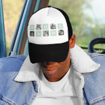 Modern Collage Photo Mint & Happy FathersDay Gift Trucker Hat<br><div class="desc">As for a happy Father's Day gift, a modern collage photo mint could be a great option if your dad enjoys photography or has a particular interest in art. You could choose a selection of photos that are meaningful to him, such as family portraits or pictures from memorable trips, and...</div>