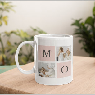 Modern Collage Photo & Pastel Pink Mummy Gift Mug