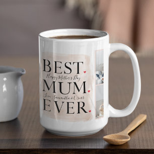Modern Collage Photo Pink Happy Mothers Day Coffee Mug