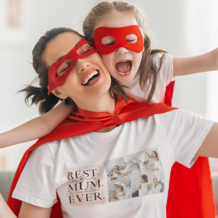 Modern Collage Photo Pink Happy Mothers Day T-Shirt