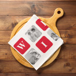 Modern Collage Photo & Red Gift For Lovely Wifey Tea Towel<br><div class="desc">Modern Collage Photo & Red Gift For Lovely Wifey</div>
