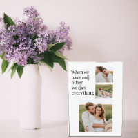 Modern Collage Photo Romantic Couple Quote Gift